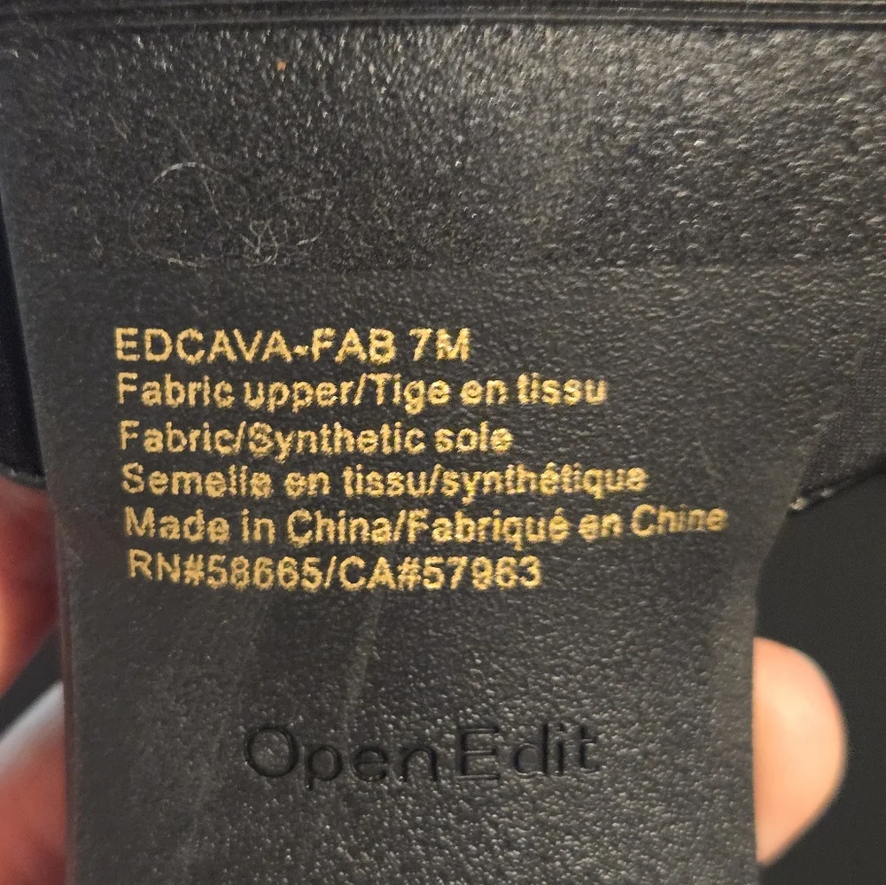 Open Edit Cava Slide Sandal Sz 7 Black NEW